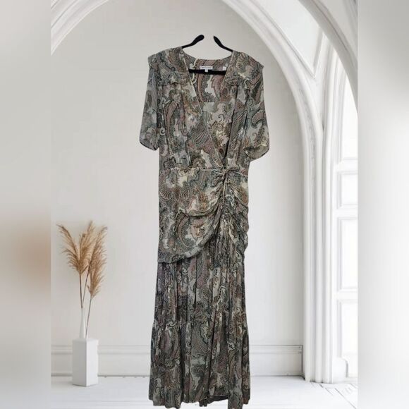 Veronica Beard Floral Silk Chiffon Mick Maxi Dress, 16 - Picture 6 of 13